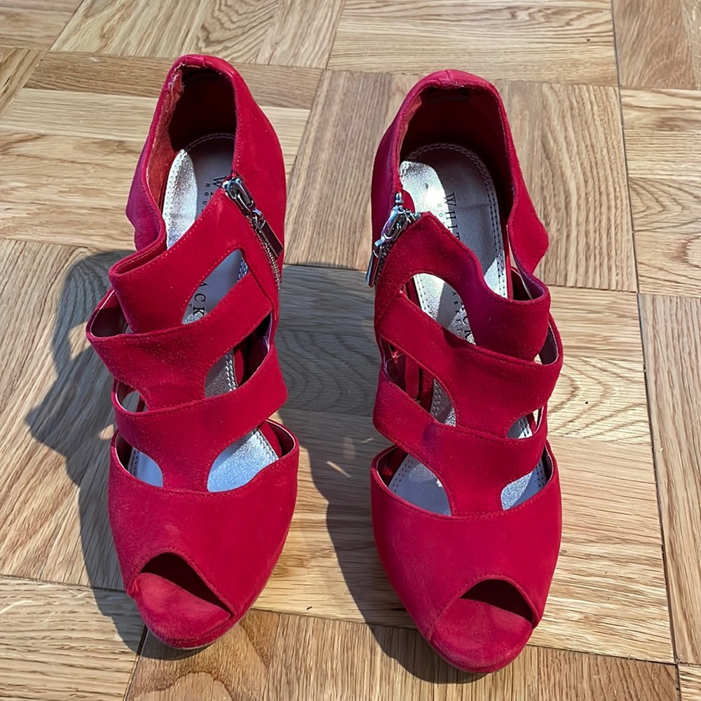 Red Suede Heels - White House Black Market